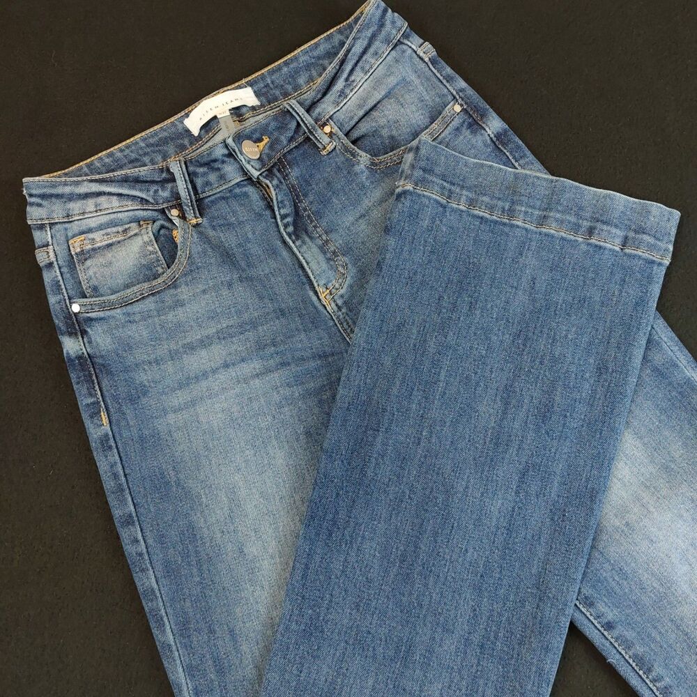 Risen Mid Rise Bootcut Jeans Women's 5/27 (Fit 29x32.5) Blue RDP5622